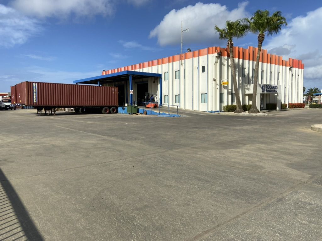 Rocargo warehouse and container yard on Kaya Industria, Bonaire